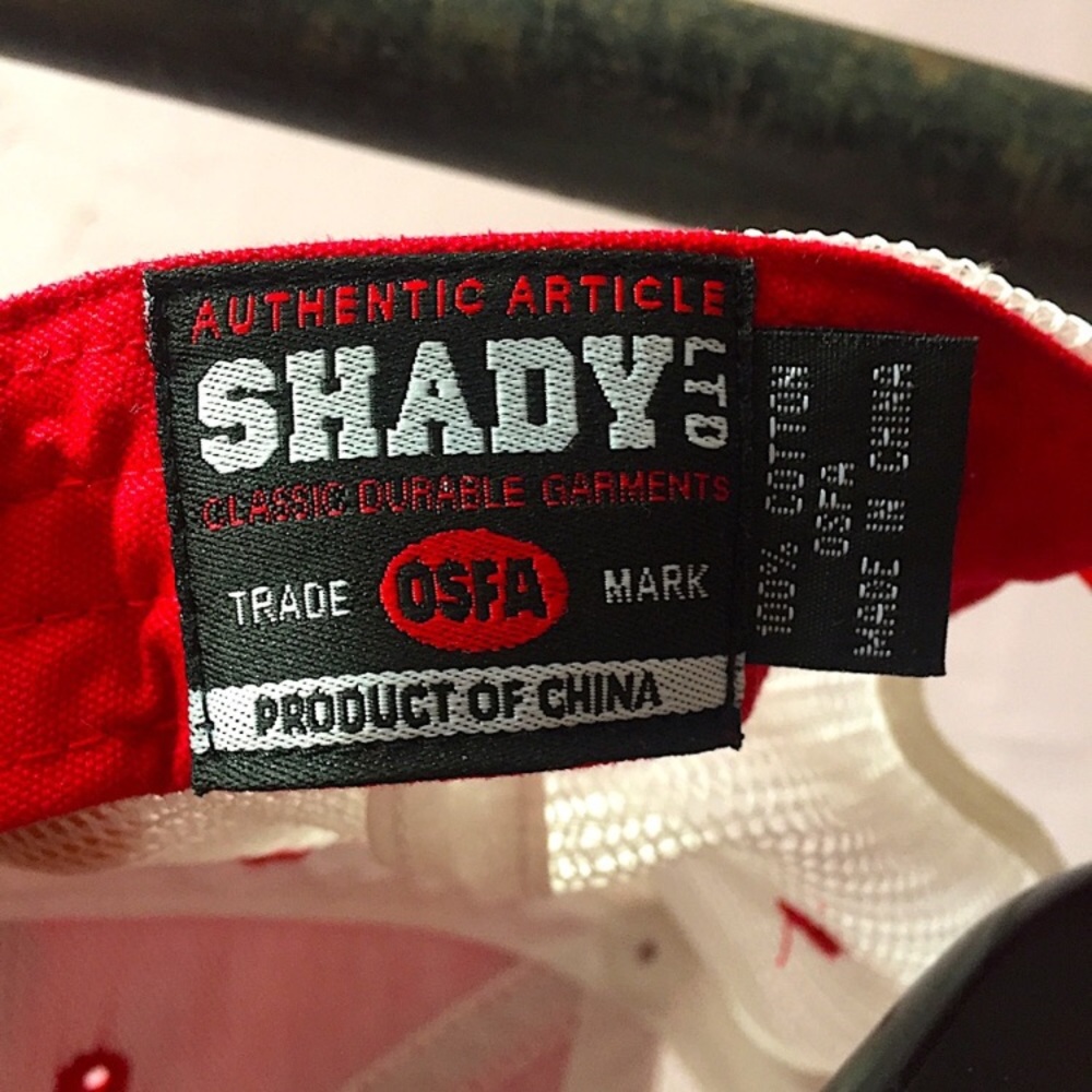 Shady Original Eminem Red + White baseball cap snapback Authentic Merch Vintage - Picture 9 of 10
